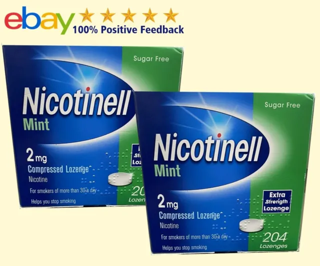 Nicotinell Compressa Menta 2mg - 204 Lozenges 2 Scatole Scadenza 06/2024