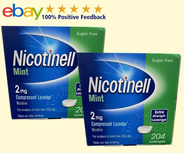 Nicotinell Losange Menthe 2mg - 204 Pastilles 2 Boîtes Expire 06/2024