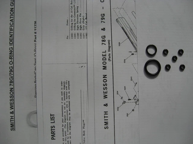 Kit Guarnizioni Uretano S&W 78G 79G + Vista Esplosa E Lista Ricambi: Ripara La Tua Aria Compressa