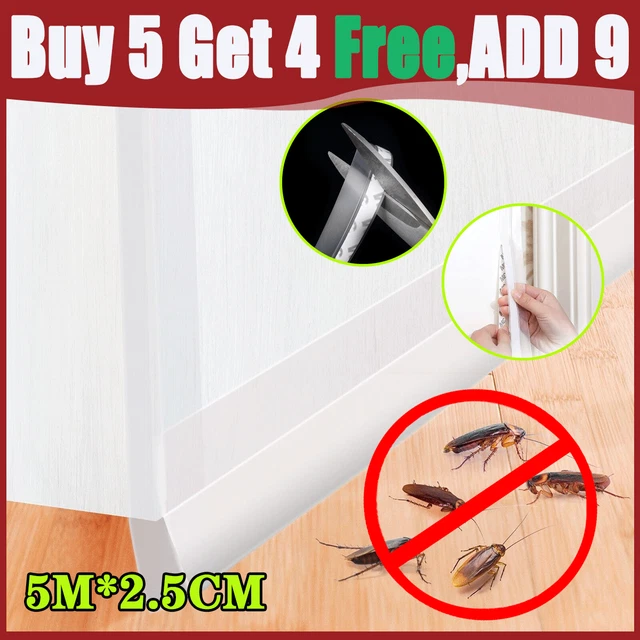 5M*2.5CM Self Adhesive Door Window Sealing Tapes Silicone Seam Windproof Sticker