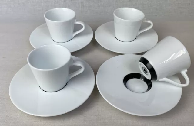 Nespresso ANDREE PUTMAN Lungo Pair Of Espresso Cups Saucers Italy Mint