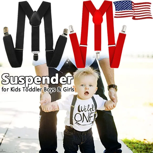 Kid Suspender for Boy Girl Adjustable Elastic Y Back Clip Suspender for Children