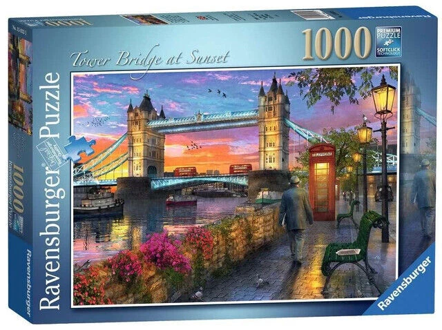 Clementoni 1000 Piece Puzzle – Tower Bridge At Night, Finished Size 70x50 Cm, Made In Italy