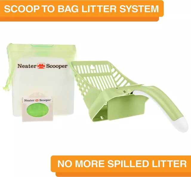 - Neater Scooper Cat Litter Sifter - Includes 60 Refill Bags - Mess Free Cat Lit 2