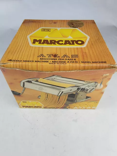 Marcato Atlas Pasta Maker Model 150 Deluxe Hand Crank Machine Made In Italy