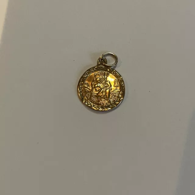 9ct gold st christopher Charm