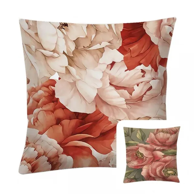 Funda de almohada diseño no retráctil accesorios fácil cuidado patrón floral almohada simulada cuadrada