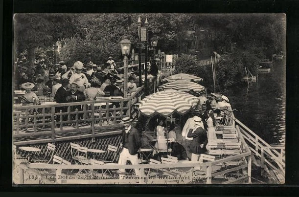 CPA Nogent-sur-Marne, les Bords de la Marne, Terrasse du Restaurant couvert