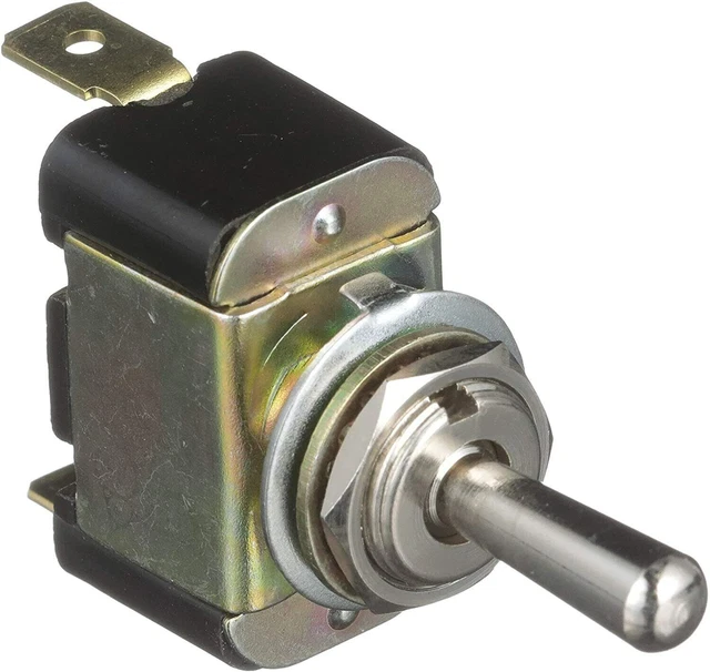 Interruptor de palanca de encendido/apagado/encendido Attwood 14255 con mango de metal se adapta a 1/2 x 1/2 orificio