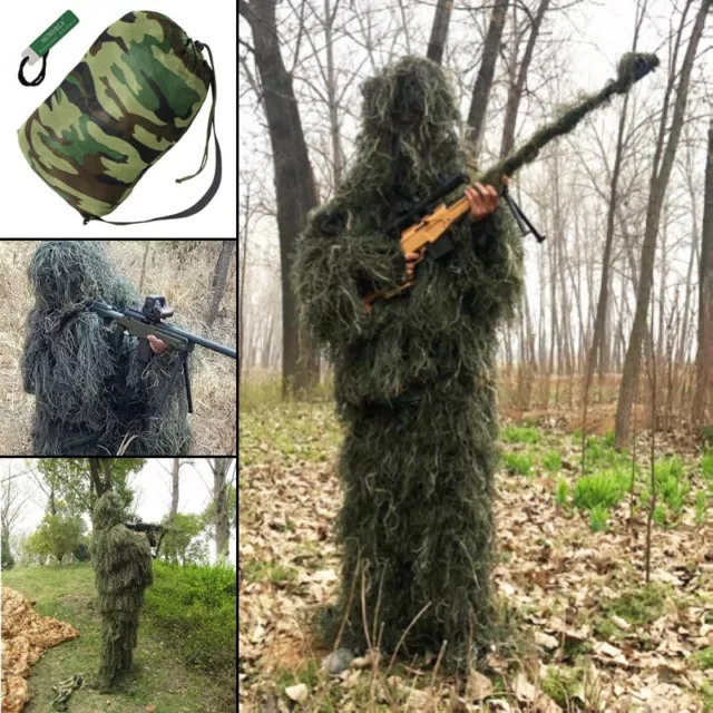 UK 3D CAMOUFLAGE Leaf Clothing Hunting Camo Coverall Sniper