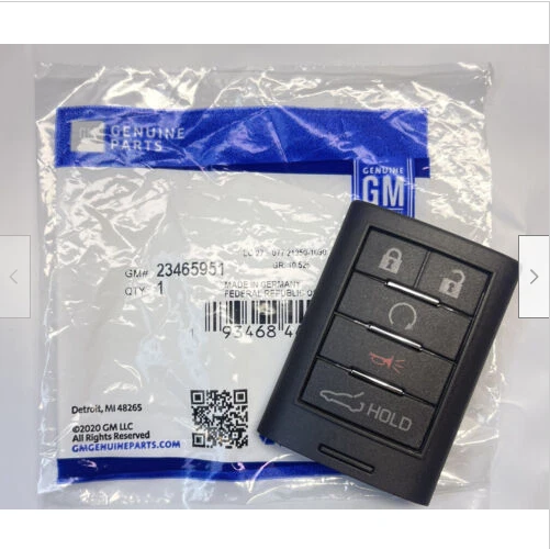 2015-2019 Chevrolet Corvette Smart Keyless Remote Key Entry Fob GM 23465951 OEM