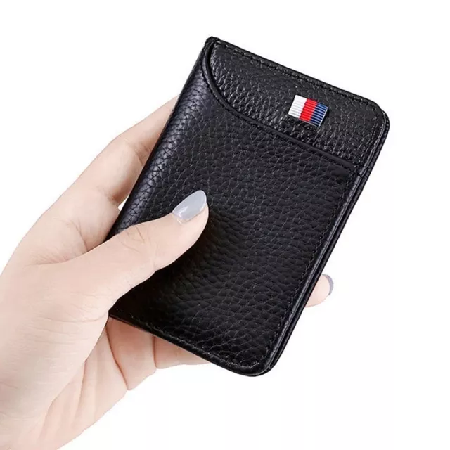 LUXURY MEN CARD Holder Leather Thin Mini Men's Wallet Small Pocket ...