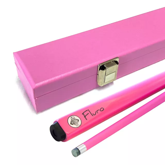 FLURO Pink Pool Snooker Billiard Cue and Case Easter Gifts