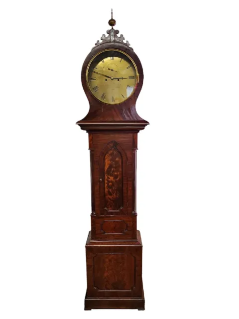 1849 Dated Scottish Drum Head Tall Case Clock by Alex Scott, Leslie