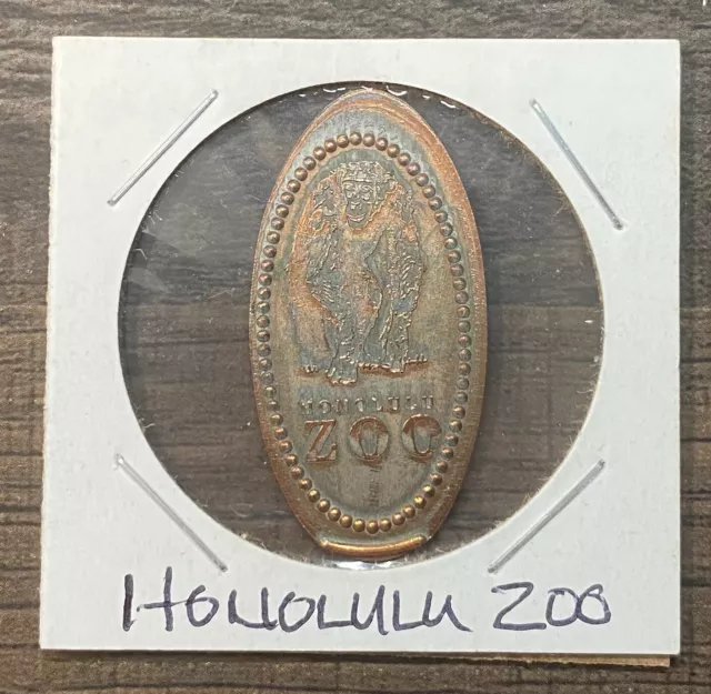 Honolulu Zoo Monkey Waikiki, Hawaii Hawaiian Elongated Penny Token