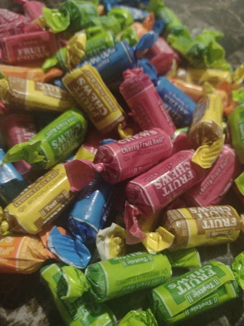 One (1) Pound Tootsie Roll Fruit Chews Assorted Fruit Rolls Candy Candies