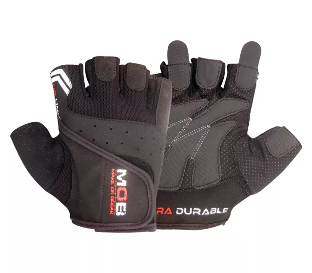 Gym Leather Weight Lifting Padded Gloves Fitness Training Body Building Straps