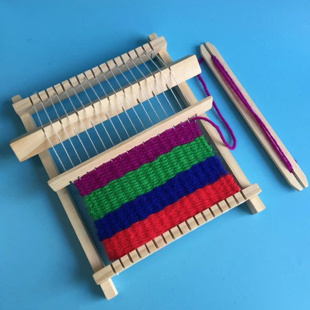 Barriga de tejido de punto de madera con hilos Warp barras de ajuste peines y lanzaderas