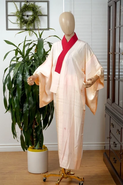 Dear Vanilla Japanese Hitoe Juban Undergown Women's Kimono Genuine Vintage Mint