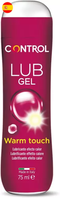 Control Gel Lubricante Efecto Calor, Control Lub Warm Touch, 75ml, Base acuosa