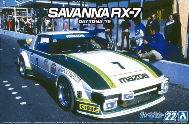 Aoshima 1/24 The Model Car(22)Kit Mazda Savanna RX-7 SA22C Daytona 24 Hours'79