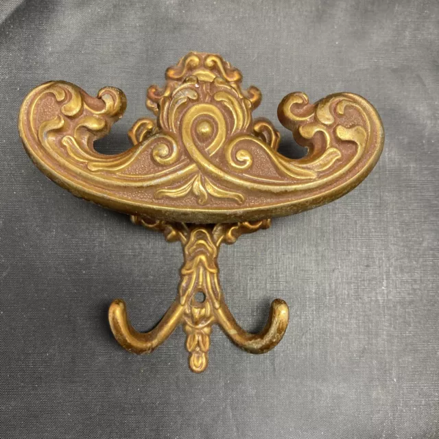 Solid Brass Antique Coat Hat Hooks Hanger Home Or School.