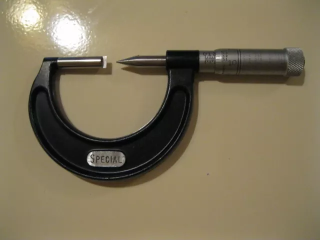Starrett "SPECIAL" 0-1 inch blade/point micrometer.