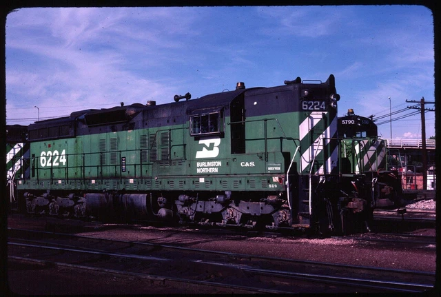 Original Rail Slide - BN Burlington Northern C&S 6224 Denver CO 9-6-1982