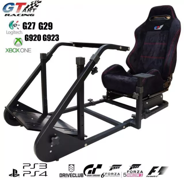 GT ART Racing Simulator Steering Wheel Stand PS5 G29 PS4 G920 T300RS 458 G923