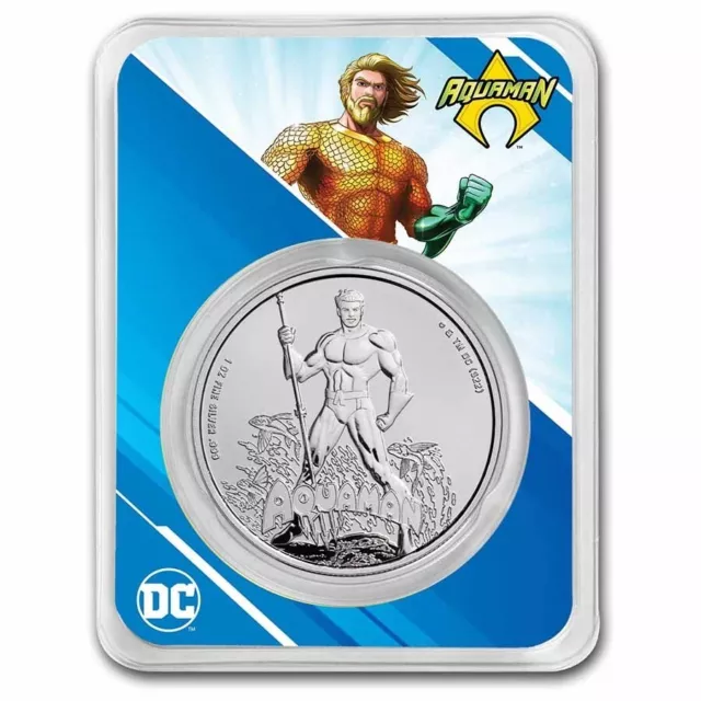 AQUAMAN DC COMICS 2023 1 oz Pure Silver BU Coin with TEP  Samoa