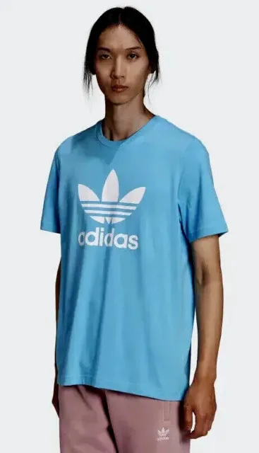 Adidas Originals Adicolor Trefoil Classic Logo T-Shirt Tee Shirt Turquoise White