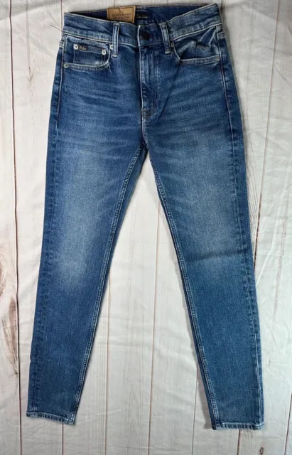 NWT Polo Ralph Lauren Womens Jeans Blue 27 The Tompkins Mid Rise Skinny