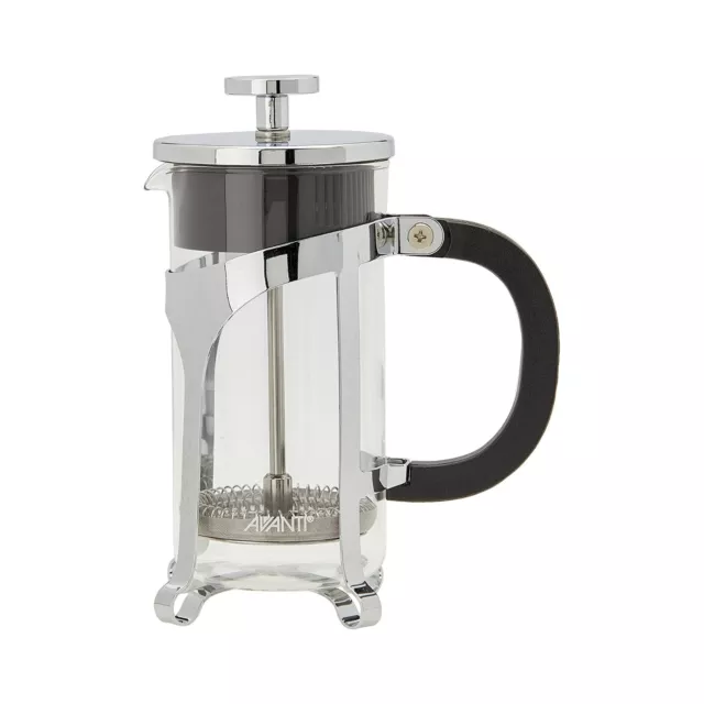 Genuine! AVANTI Café Press Coffee Plunger 375ml 3 Cup Borosilicate Glass/Chrome! 2