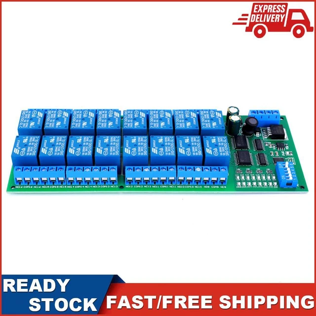 Ues Channel Board USEFUL 16 CHANNEL DC 12V RS485 Relay Board RS485 Relay Module Switch ...