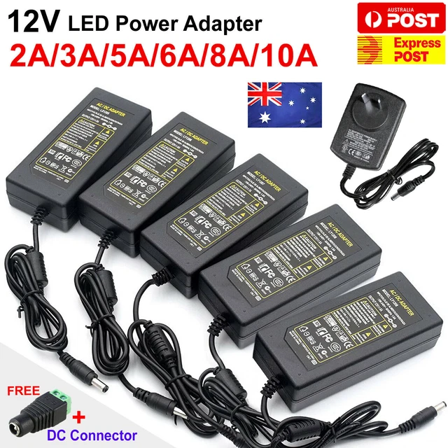 AC DC 12V 5V 2A 5A 8A 10A Power Supply Adapter Charger For CCTV LED Strip Lights