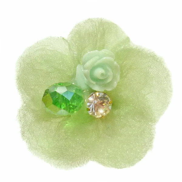 Bague Ajustable Fleur Rouge En Tissu - Grande Taille Réglable 56 à 66 - Bijou Fantaisie Femme