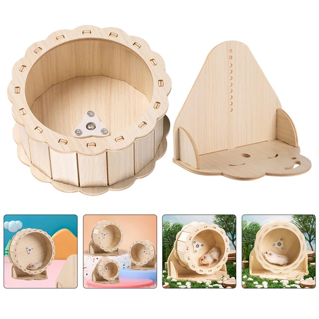 Hamster Laufrad Aus Holz Hamsterrad Spielzeug Holzrad Chinchilla Igel