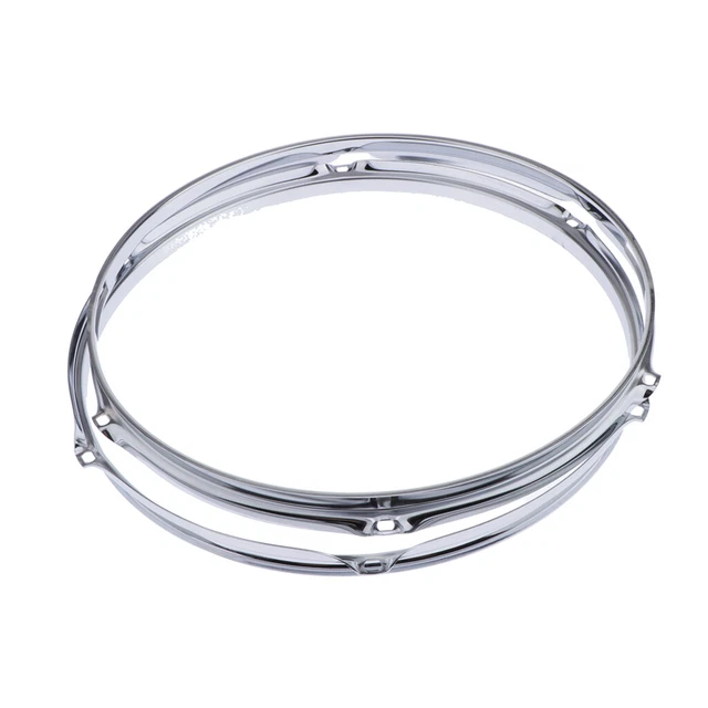Heavy Duty 14 Inch 6 Lug Snare Drum Hoop Rim Batter Hoop 1.2Mm (Pack of 2)
