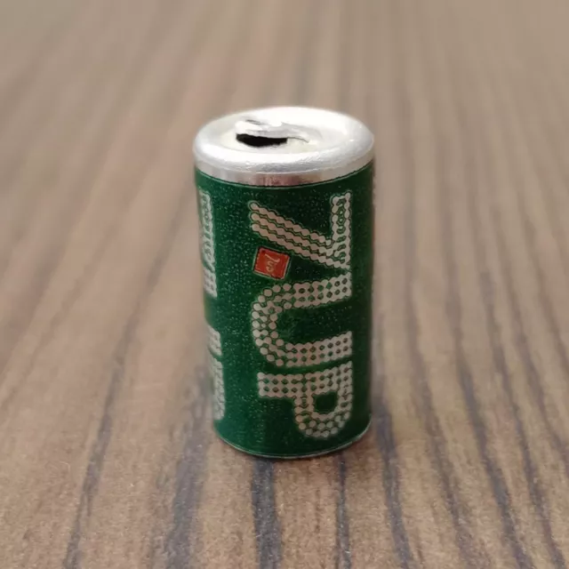 Miniature Small Vintage 7UP 1" Green & Silver Can 7-Up Souvenir Charm Dollhouse