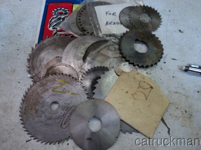 18 pcs. Larger Slotting Saw & Cut-Off Saw Blades .016" to .156" several are new