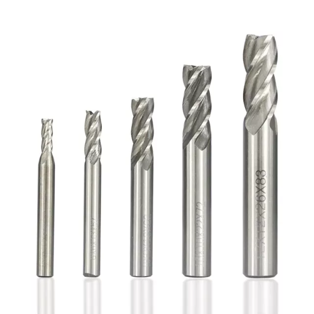 HSS End Mill 4 Flute Carbide Milling Drill Bit Cutter CNC Router Bit 1.5-13mm