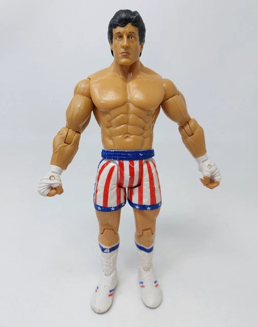 ROCKY IV ROCKY Balboa Fight Gear Action Figure FLAG TRUNKS 2006 Jakks