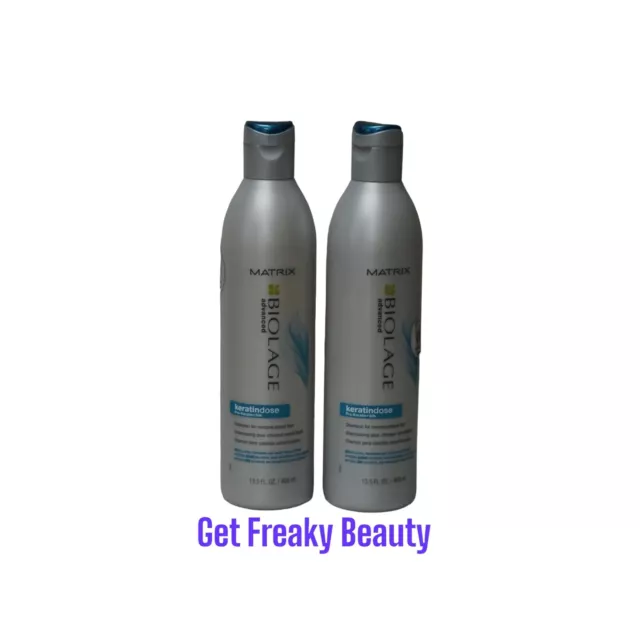 2 PACK. 13.5 oz. Matrix Biolage KeratinDose Shampoo. Pro-Keratin + Silk. 400ml.