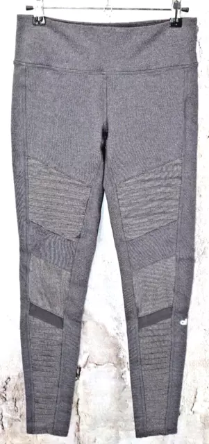 Alo Yoga Leggings Womens Small Gray 28" Moto Tight Athleisure Low Rise Running