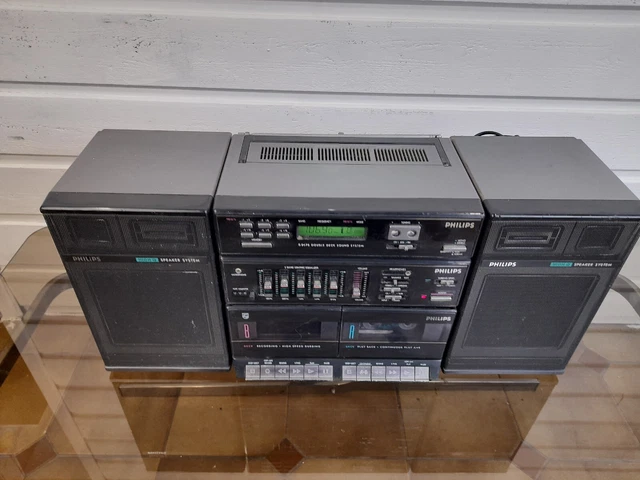 Vieux Poste Radio Cassette K7 Vintage Style Années 30 - Déco Bois Art Déco