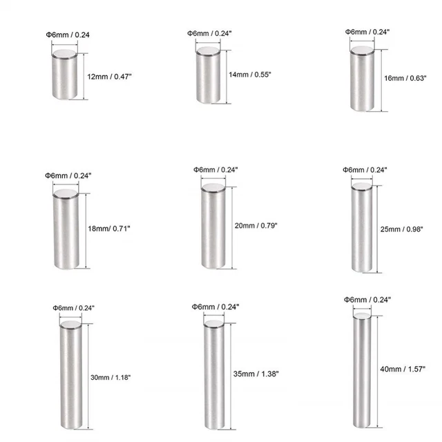 100 Stück Spannstifte M6x35mm Edelstahl 304 - Federstifte Mit 2mm Schlitz, 4,5mm Innendurchmesser