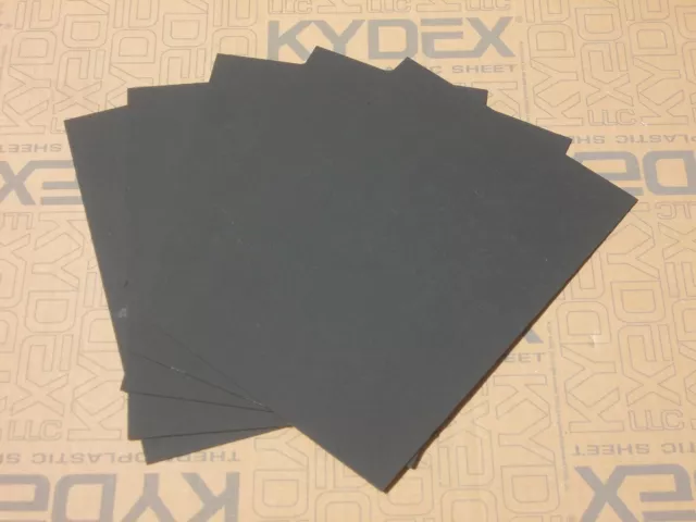 5 Pack 1 mm A4 KYDEX T Sheet 297 mm X 210 mm P-1 Haircell Black, Holster Sheath