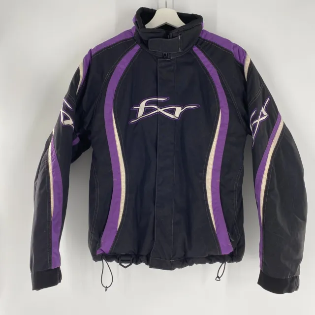 FXR Snowmobile Tempt Jacket Racing Insulated Black Purple Women's Sz 8 Medium