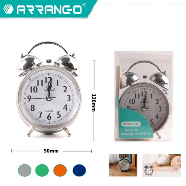 Sveglia Per Bambini Senza Ticchettio - Sveglia Analogica Silenziosa Con Luce Notturna, Regalo Per Scuola