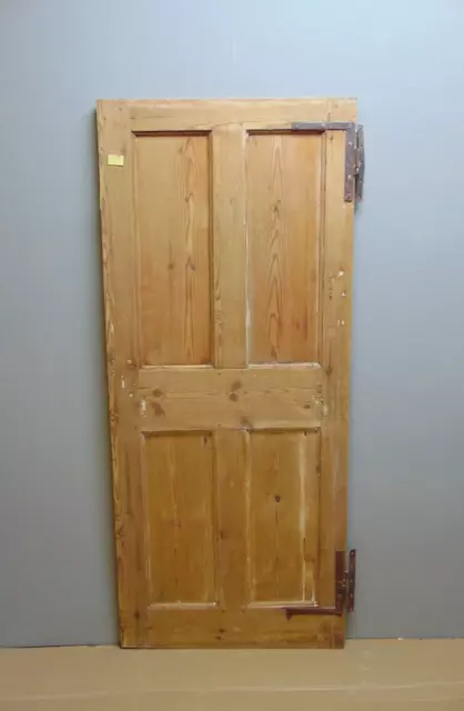 Door Reclaimed Pine Georgian  4 Panel Internal  Wooden Door ref 239D